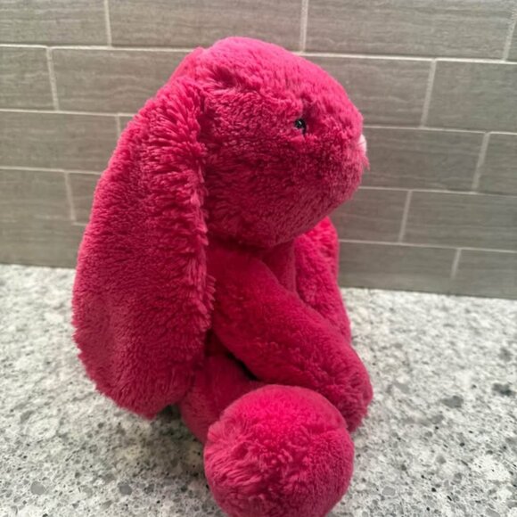 Sweet Loved Hot Pink Purely Luxe Aurora Plush Stuffed Floppy Bunny 9 inches - Picture 3 of 10
